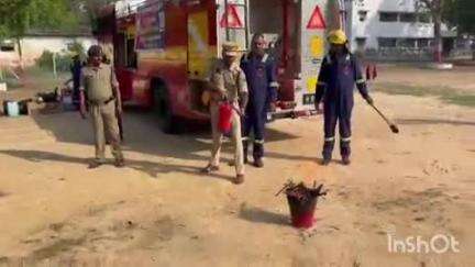 बैकुंठपुर: कोरिया पुलिस को आपदा प्रबंधन का मिला विशेष प्रशिक्षण सत्र, फायर डेमो से सीखी आग बुझाने की तकनीकी