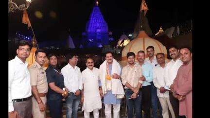 खुजनेर: राज्यमंत्री गौतम टेटवाल ने उज्जैन के महाकालेश्वर मंदिर में दर्शन किए, क्षेत्र की खुशहाली की कामना की