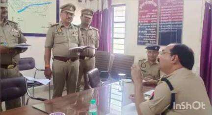 घोरावल: पुलिस महानिरीक्षक विंध्याचल परिक्षेत्र मिर्जापुर आरपी सिंह ने करमा थाने का वार्षिक निरीक्षण किया