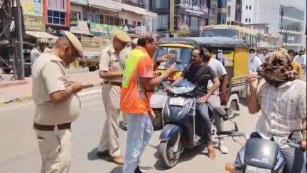 पाली: पुलिस अधीक्षक के निर्देश पर राष्ट्रीय राजमार्ग प्राधिकरण और यातायात पुलिस ने हेलमेट को लेकर शहर में शुरू किया अभियान