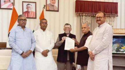 कांके: राजभवन में राज्यपाल से बीजेपी प्रतिनिधिमंडल ने मुलाकात की, विधायक श्वेता सिंह पर आरोपों की जानकारी दी