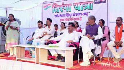नवागढ़: नवागढ़ नगर पंचायत में तिरंगा यात्रा कार्यक्रम में प्रदेश के खाद्य मंत्री दयाल दास बघेल शामिल हुए