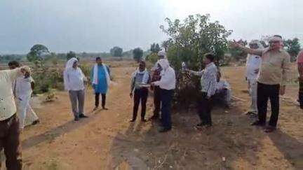 बरघाट: बरघाट में जगद्गुरु शंकराचार्य गार्डन के लिए प्रस्तावित भूमि का सीमांकन किया गया