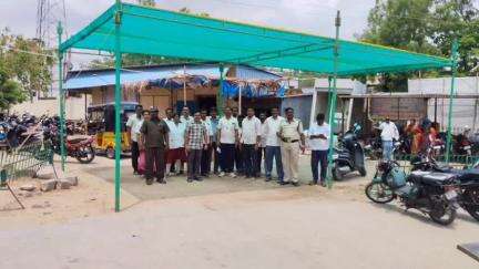 రాయచోటి బస్టాండ్‌లో గ్రీన్ షేడ్ నెట్:జిల్లా ప్రజా రవాణా అధికారి రాము