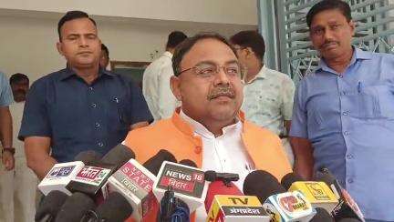 जगदीशपुर: बिहार सरकार के श्रम संसाधन मंत्री संतोष कुमार सिंह का बाइट