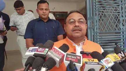 जगदीशपुर: बिहार सरकार के श्रम संसाधन मंत्री संतोष कुमार सिंह का बाइट