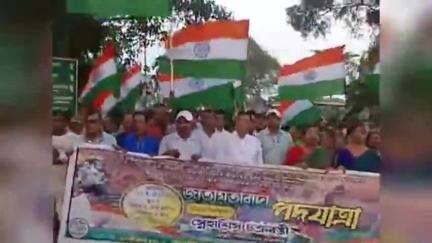 জাঙ্গিপাড়া: জাঙ্গিপাড়া ব্লক তৃণমূল কংগ্রেসের উদ্যোগে জাতীয়তাবাদী পদযাত্রায় রাজ্যের পরিবহন মন্ত্রী