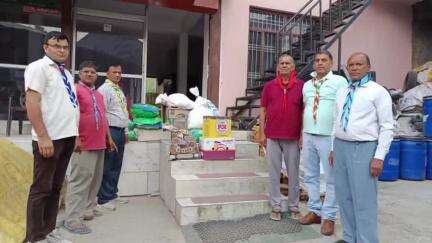 हमीरपुर: पाठशाला पटनौण की भारत स्काउट्स-गाइड्स इकाई मानव भलाई कार्य कर रही, दरोगण पति कोट में लड़की की शादी में राशन दिया