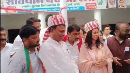 कांके: रांची स्थित कांग्रेस भवन में झारखंड प्रदेश अल्पसंख्यक विभाग की प्रभारी का स्वागत किया गया
