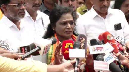 மாம்பலம்: சூரியன் தொல்லை தாங்க முடியவில்லை - காமராஜர் சாலையில் தமிழிசை விமர்சனம்
