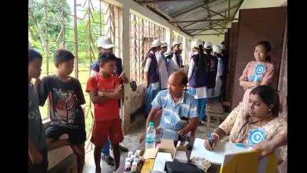 গণ্ডাছড়া: গণ্ডাছড়া দ্বাদশ শ্রেণি বিদ্যালয়ে NSS ইউনিটের উদ্যোগে এবং মহকুমা হাসপাতালের সহযোগিতায় আয়োজিত স্বাস্থ্য শিবির