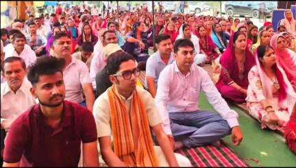नाहन: ग्राम पंचायत मात्तर में श्रीमद् भागवत कथा का आयोजन