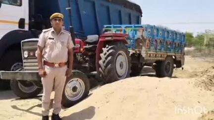 पीसांगन: पीसांगन पुलिस ने अवैध बजरी से भरी एक ट्रैक्टर-ट्रॉली को किया ज़ब्त, खनन विभाग को दी सूचना