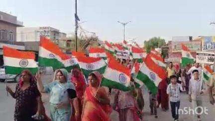 पोकरण: विधायक महंत प्रताप पुरी के नेतृत्व में पोकरण में ऑपरेशन सिंदूर की सफलता और सेना के शौर्य को लेकर निकली भव्य तिरंगा यात्रा