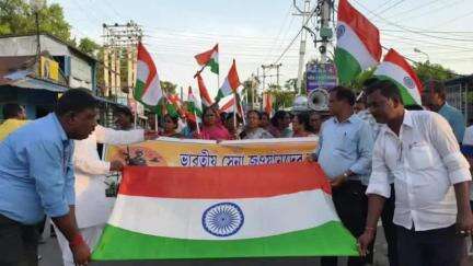 সাগর: মাতৃভূমির বীর যোদ্ধাদের সম্মান জানাতে মিছিলে পা মেলেন মন্ত্রী
