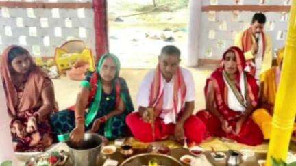 सुल्तानपुर: विसांवा में शतचंडी महायज्ञ से पहले हुआ विशेष अनुष्ठान