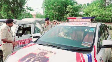 रेवाड़ी: रेवाड़ी में 38 डिग्री तापमान में पुलिस की परेड, जवानों ने लगाई दौड़; एसपी बोले- हर परिस्थिति के लिए रहें फिट