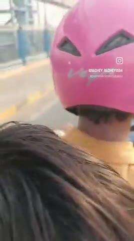 There is a different way of riding a scooty in Kanpur bidhuna auraiya