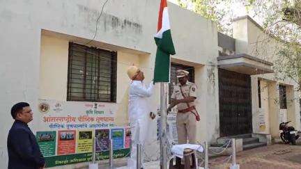 नंदुरबार: माजी आदिवासी विकास मंत्री आमदार डॉ विजयकुमार गावित यांच्या हस्ते तहसील कार्यालय येथे ध्वजारोहण संपन्न