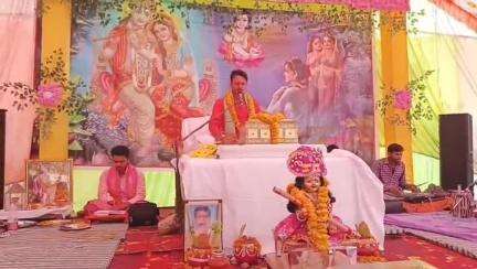 होशंगाबाद नगर: विवेकानंद घाट पर श्रीमद् भागवत कथा के चौथे दिन श्रद्धालुओं ने लिया धर्म लाभ