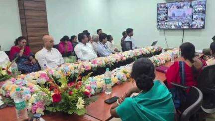 ଛତ୍ରପୁର: ଛତ୍ରପୁର ଏନ୍ ଏ ସି କାର୍ଯ୍ୟାଳୟ ଠାରେ ସହରାଞ୍ଚଳ ବିକାଶ ପାଇଁ ସହଯୋଗ ଯୋଜନାର ଆଭାସୀ ମାଧ୍ୟମରେ ଶୁଭାରମ୍ଭ କାର୍ଯ୍ୟକ୍ରମ