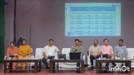 राघोगढ़: एनएफएल ऑडिटोरियम में कलेक्टर ने राजस्व विभाग की समीक्षा बैठक की, जीरो पेंडेंशी पर दिया ज़ोर