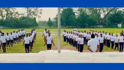 पुलिस केंद्र, सारण में पी०टी० एवं परेड का आयोजन