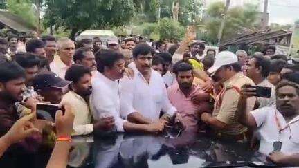 ఏ.కొండూరులో వైకాపా జిల్లా అధ్యక్షులు దేవినేని అవినాష్ కారును అడ్డుకున్న తెదేపా నేతలు