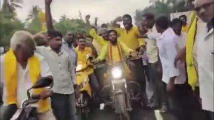 తెలుగుదేశం మహానాడుకు తిమ్మాపూరం నుంచి ఎమ్మెల్యే భారీ ర్యాలీ