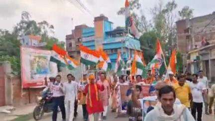 झाझा: ऑपरेशन सिंदूर की सफलता पर झाझा के गांधी चौक से निकाली गई तिरंगा यात्रा