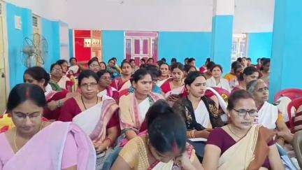 नोखा: नगर परिषद नोखा के स्टेशन रोड स्थित महावीर मंदिर धर्मशाला में 'पढ़ाई भी, पोषण भी' का प्रशिक्षण संपन्न हुआ