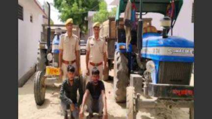 खण्डार: खंडार थाना खंडार ने अवैध बनास बजरी से भरे तीन ट्रैक्टर ट्रॉली को किया ज़ब्त