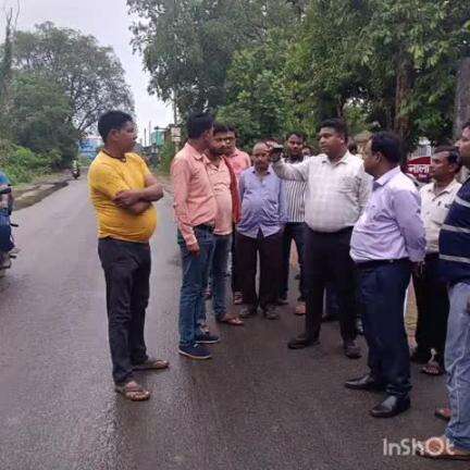 नाला: नाला में सड़क चौड़ीकरण के लिए नापी की गई, नाला CO रहे मौजूद