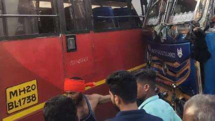 कळमनूरी: वारंगा फाटा येथे ट्रकची बसला धडक,पाच प्रवासी किरकोळ जखमी,बसचे नुकसान