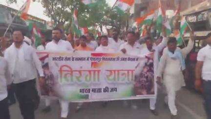लालगंज: बिलरियागंज में भाजपा के तत्वाधान में शौर्य तिरंगा यात्रा का आयोजन, भारतीय सेना के पराक्रम को किया गया नमन