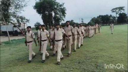 सुपौल: एसपी शेशव यादव के आदेश पर पुलिस केंद्र में पीटी परेड का आयोजन