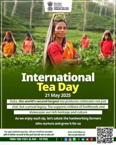 From leaf to legacy-honouring the farmers who bring chai to life. #InternationalTeaDay #AgriGoI #Tea #Agriculture