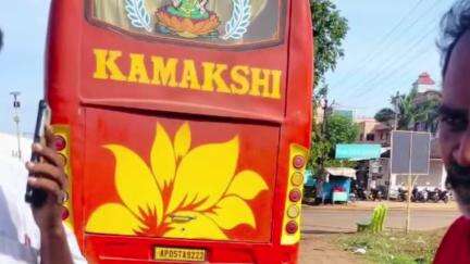 కోటపోలూరు క్రాస్ రోడ్డు వద్ద స్కూటీని ఢీకొన్న ట్రావెల్ బస్సు