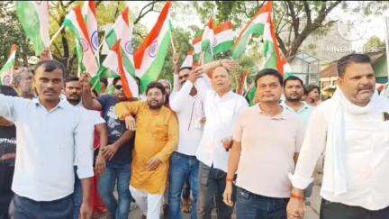 फूलपुर: माहुल बाजार में बीजेपी के मंडल अध्यक्ष विमलेश पांडे की अगुवाई में तिरंगा यात्रा निकाली गई