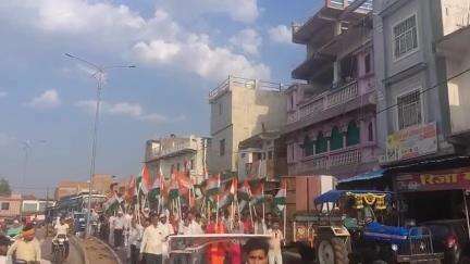 राष्ट्र हित की भावना लिए खनियाधाना में निकली शानदार तिरंगा यात्रा सैकड़ो की संख्या में नगर के गणमान्य लोग हुए शामिल