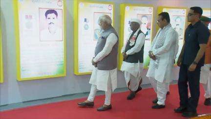 PM Narendra Modi inaugurates and inspects the Exhibition at Amrit Bharat Deshnoke Railway Station, Rajasthan