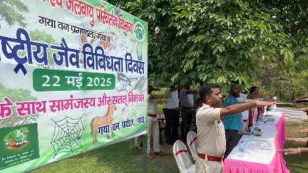 गया टाउन सीडी ब्लॉक: गया के ब्रह्म वन उद्यान में अंतर्राष्ट्रीय जैव विविधता दिवस पर पर्यावरण विभाग द्वारा कार्यक्रम