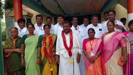 ಹಗರಿಬೊಮ್ಮನಹಳ್ಳಿ: ಬ್ಯಾಸಿಗಿದೇರಿ ಗ್ರಾಮ ಪಂಚಾಯಿತಿಯ ನೂತನ ಅಧ್ಯಕ್ಷರಾಗಿ;ಮುದೇಗೌಡ್ರು ಕರಿಬಸಮ್ಮ ಆಯ್ಕೆ