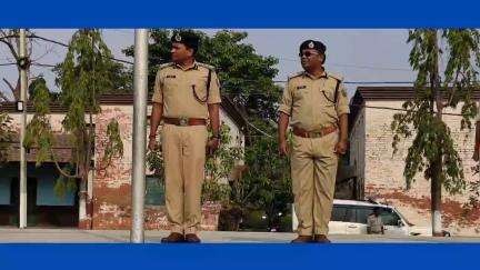 पुलिस केन्द्र, सारण में पी0टी0 एवं जनरल परेड का किया गया आयोजन