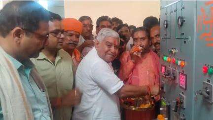 श्रीडूंगरगढ़: पूनरासर के राजपुरागांव में विधायक सारस्वत ने 132 केवी जीएसएस का शुभारंभ किया
