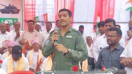 राहुरी: महाराष्ट्र संतांची वीरांची भूमी हा वारसा घेऊन लढायला गेल्याने बळ मिळाले, ऑपरेशन सिंदूर मधील विंग कमांडर विवेकानंद नलगे