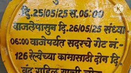 मिरज: कर्नाळ मधील रेल्वे गेट ३६ तासासाठी बंद;वाहनधारक व नागरिकांची गैरसोय न होण्यासाठी सूचना