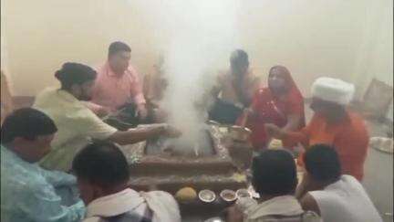 बड़वाह: बड़वाह: नर्मदा पुल के पास धार्मिक आयोजन के साथ शिव गोरी आश्रम का शुभारंभ