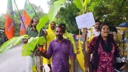 ചാവക്കാട്: ചാവക്കാട് പുതിയ പാലത്തിൽ രൂപപ്പെട്ട വൻ ഗർത്തങ്ങളിൽ വാഴവെച്ച് ബി.ജെ.പിയുടെ പ്രതിഷേധം