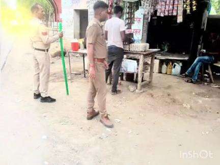 पलेरा: ग्राम कनेरा में खुले में लगी अंडा, मांस, मछली की दुकानें पुलिस द्वारा हटाई गईं